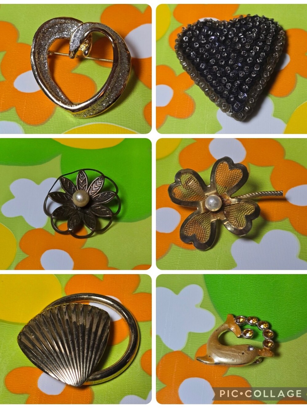 Vintage | 6 Item Brooch Lot